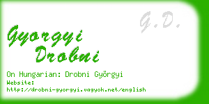 gyorgyi drobni business card