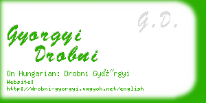 gyorgyi drobni business card